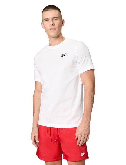 Nike Sportswear Club Camiseta Deportiva de Manga Corta, Hombre - CH - Blanco - Negro