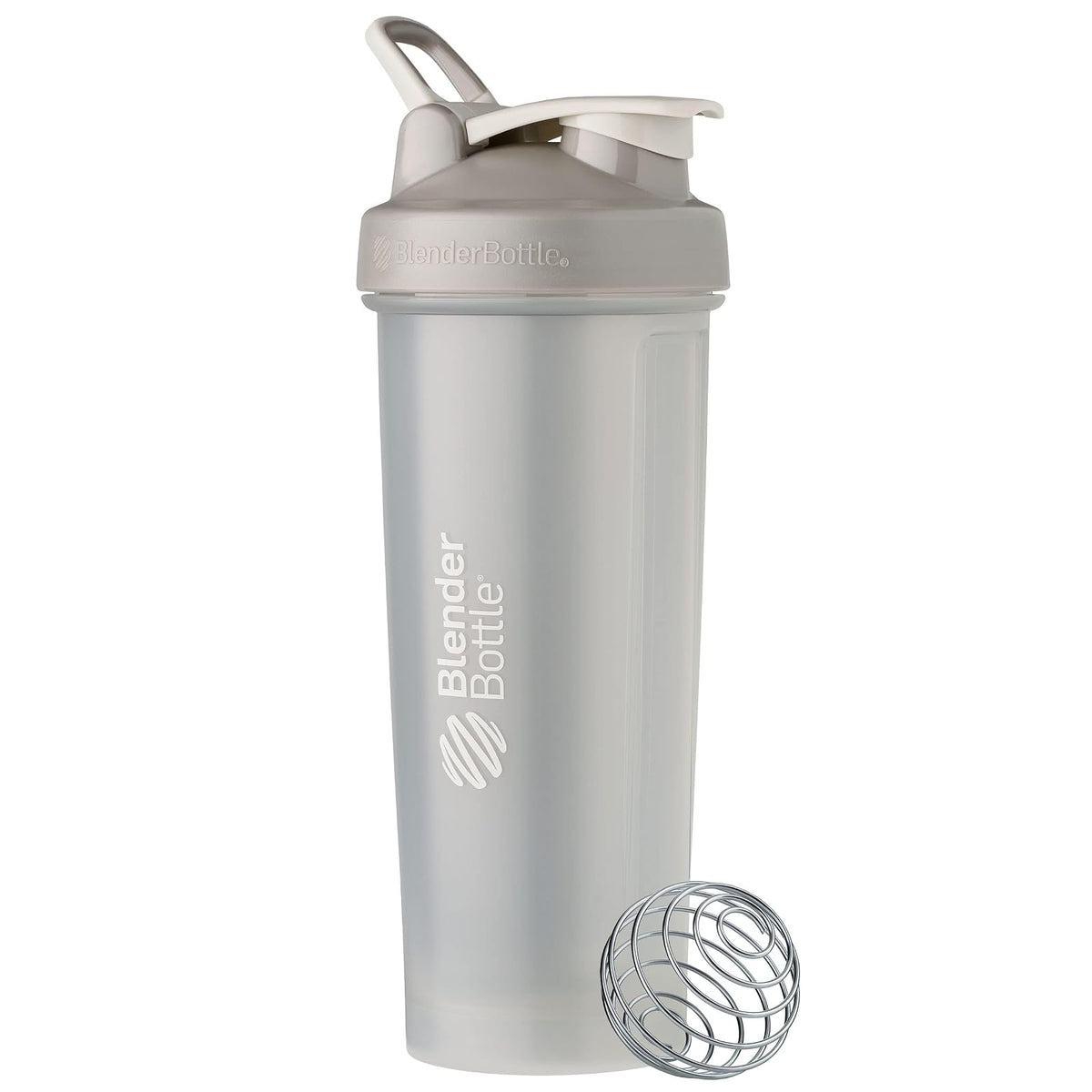 BlenderBottle Classic V2 - Botella coctelera perfecta para batidos de proteínas y pre entrenamiento, 32 onzas, gris guijarro