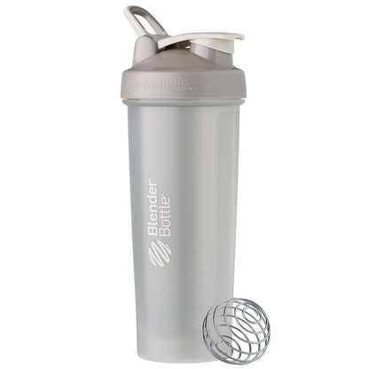 BlenderBottle Classic V2 - Botella coctelera perfecta para batidos de proteínas y pre entrenamiento, 32 onzas, gris guijarro