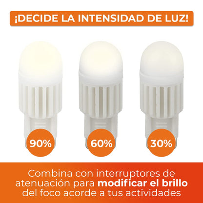 Tecnolite - Foco JCD LED Ampolleta 3 W, Luz Suave Cálida, Base G9, Atenuable
