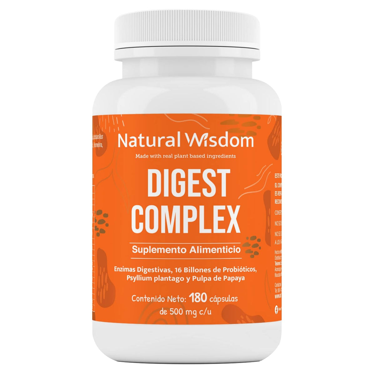 Natural Wisdom Pre & Probióticos para Mujer, 180 Cápsulas - Digest Complex 180caps