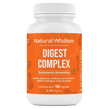 Natural Wisdom Pre & Probióticos para Mujer, 180 Cápsulas - Digest Complex 180caps