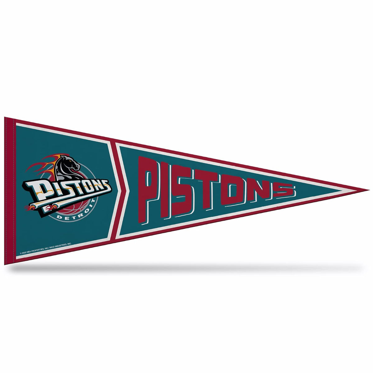 Rico Industries NBA Houston Rockets Retro 12 x 30 pulgadas, fieltro para decoración de pared, ideal para el hogar, la habitación de la cama/la decoración de cueva del hombre