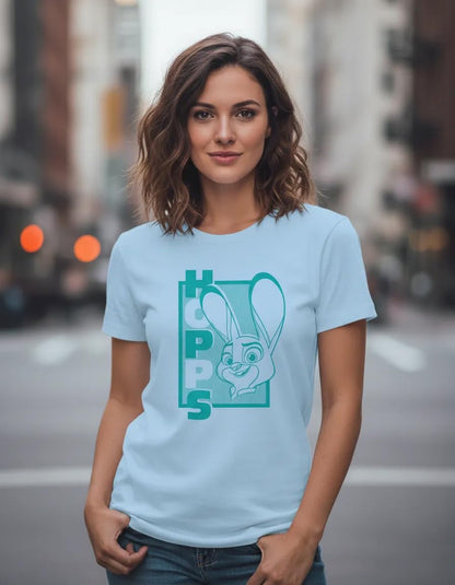 Zootopia Judy Hopps Playera Casual para Mujer Fit Regular