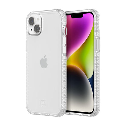 Incipio Grip Funda Compatible con iPhone 14 Plus, Protección Caídas 4.2m, Bisel Elevado, Protección Antimicrobiana - Transparente