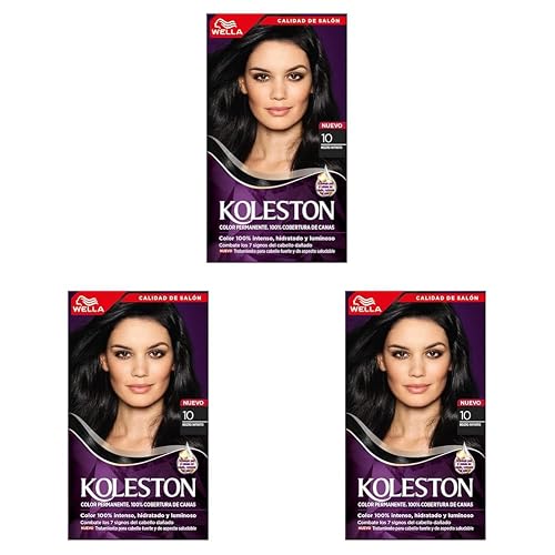 Koleston Tinte Permanente 10 Negro Infinito (Paquete de 3)