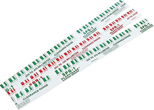 Allstar Performance Plastigage ALL96475, 0.025-0.076 mm, Tiras 30.5 cm, Verde/Rojo