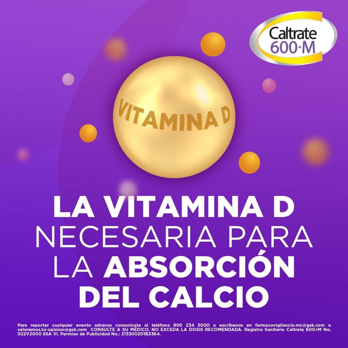 Caltrate 600M Suplemento Multivitamínico De Calcio, con Vitamina D y Minerales, 600 mg, 60 Tabletas