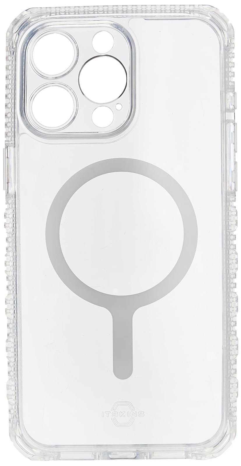 ItSkins Supreme R Clear Funda con MagSafe Compatible con iPhone 15 Pro MAX, Protección Caídas 4.5m, Bordes Elevados, Defensa Antimicrobiana - Transparente