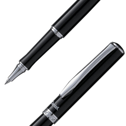 Pentel K600A-A-EST Bolígrafo Gel Sterling, Cuerpo Negro