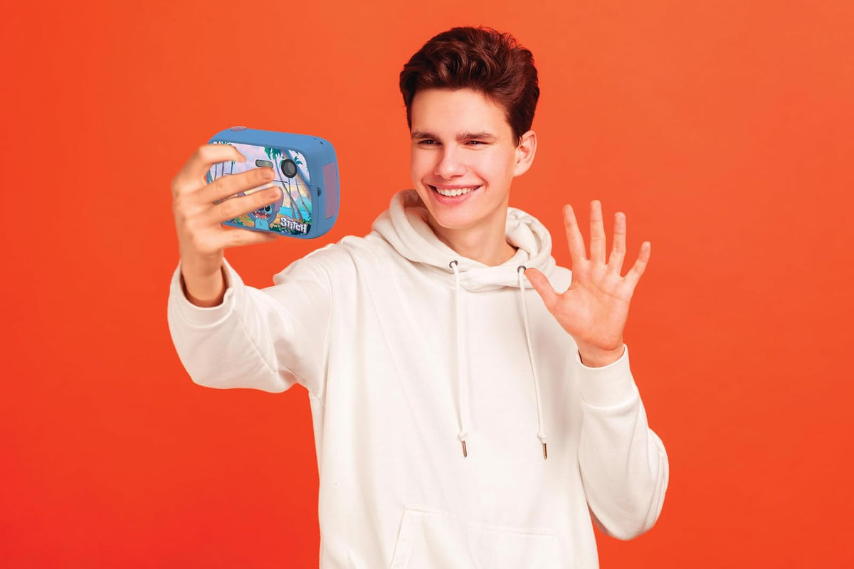 Lexibook, Disney Stitch, StarCAM Print, Pack de cámara con Impresora instantánea, función de Foto y vídeo, Tarjeta SD de 32 GB y Kit de personalización de Fotos Incluido, DJ150D