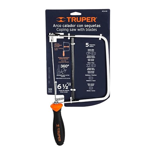 Truper ACA-6X, Arco calador para segueta 6", mango ergonómico antiderrapante