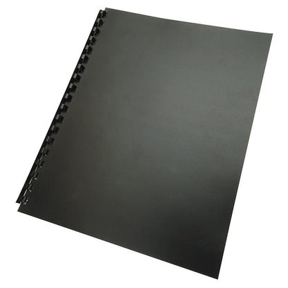 GBC Fundas de presentación de polietileno reciclado, 21,6 x 27,9 cm, esquinas cuadradas, 25 fundas por paquete, Negro, 27.94 cm x 21.59 cm