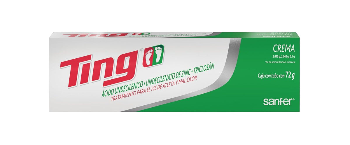 Ting Crema, Antimicótico para pie de atleta, úsalo todos los días, 72 gr | Previene y elimina 5 síntomas del Pie de atleta, Aplicación directa