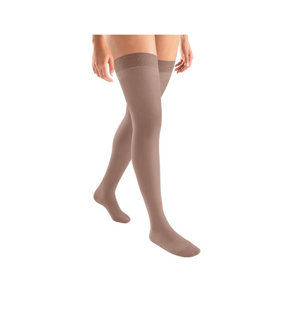 Jobst Activa Medias de Compresión Transparentes 8-15 mmHg hasta el Muslo - X-Large - Bronce.
