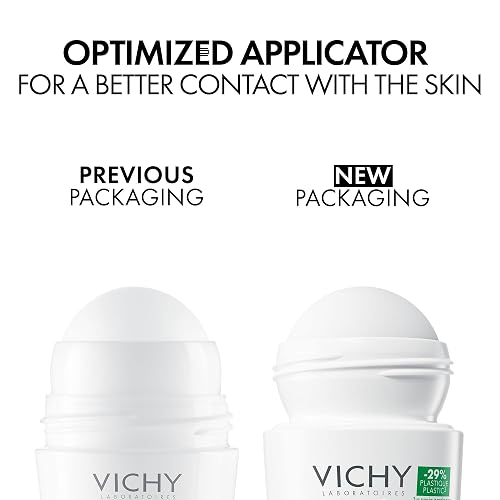 Vichy Deo Tratamiento Antitranspirante 48H Desodorante Roll On para Transpiración Intensa, Protección Contra el Sudor y el Mal Olor, Apto para Todo Tipo de Piel 50 ml
