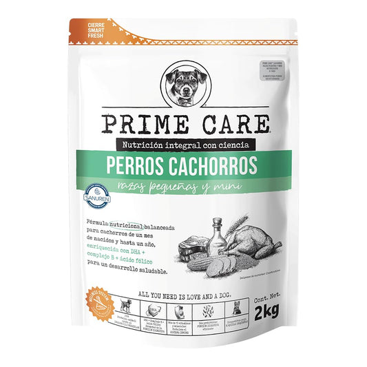 Prime Care Alimento para Perros Cachorros Razas Pequeñas y Mini 2 kg