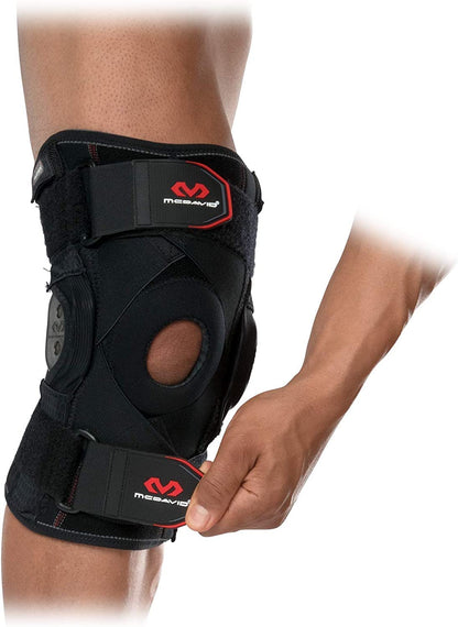 McDavid Rodillera articulada, con correas cruzadas Negro X-large