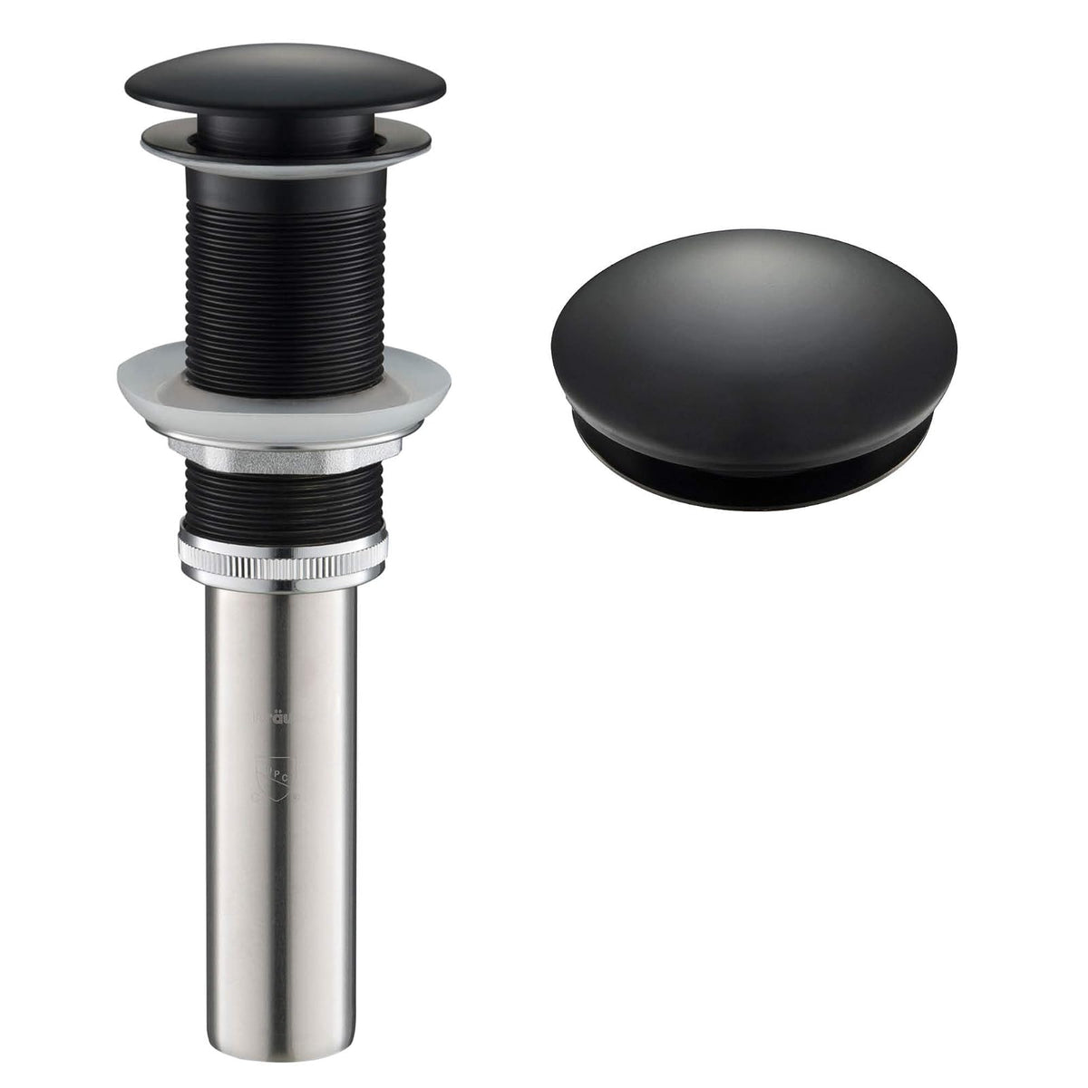 Kraus PU-10BG - Escurridor desplegable, color dorado, Moderno, Negro mate