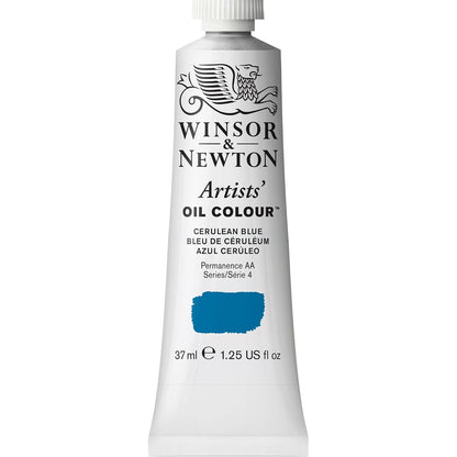 Winsor & Newton Artists' Oil Colour Pintura al Óleo Profesional, 37 ml - 37-ml Tube - Azul (Cerulean Blue)