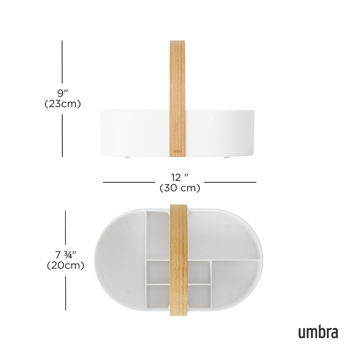 Umbra Bellwood Organizador cosmético, blanco/natural