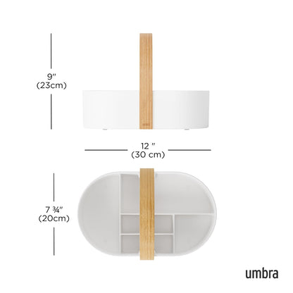 Umbra Bellwood Organizador cosmético, blanco/natural