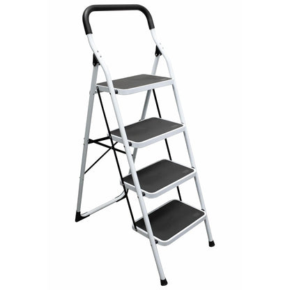 Surtek ETT4 Escalera Tubular Plegable Tipo Taburete de Acero de 4 escalones