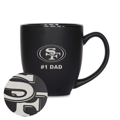 Rico Industries Taza de Cerámica NFL Grabada con Láser 16 oz - San Francisco 49Ers