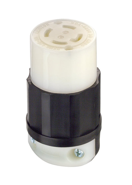 Leviton 165-02733-000 Conector Media Vuelta Industrial 30A 3Ø 480V 3P4H Nema L16-30R, pack of/paquete de 1