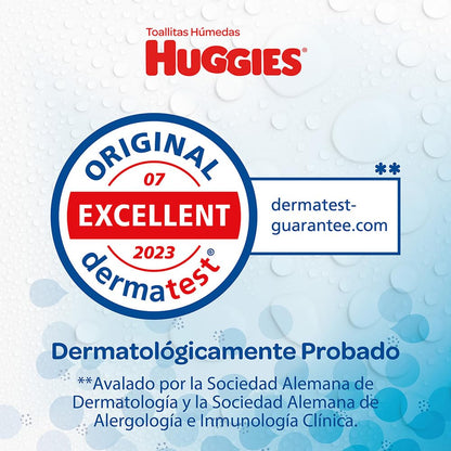 Huggies Cuidado Puro Toallas Húmedas para Bebé, Caja con 640 Piezas (8 paquetes de 80 toallitas c/u)
