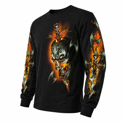 Hot Leathers Camisetas de Capa Base para Hombre, Color Negro, Talla XL de EE. UU