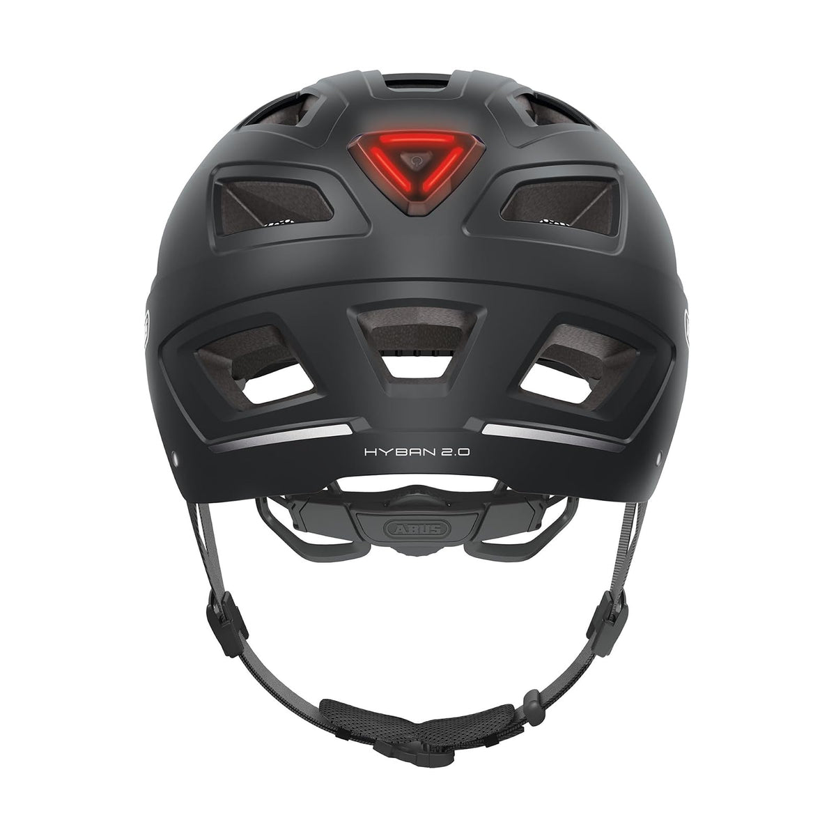 ABUS Stadthelm Hyban 2.0 - Fahrradhelm mit Rücklicht, ABS-Hartschale, guter Passform - für Damen und Herren