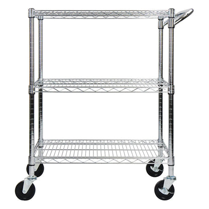 Oceanstar AUC1460 3-Tier Heavy Duty All-Purpose Utility Cart, Chrome