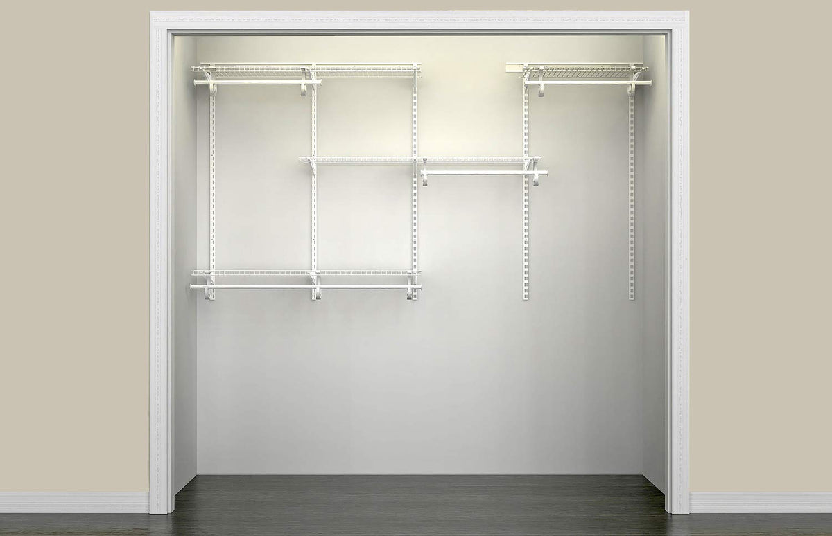 ClosetMaid ShelfTrack - Organizador de clóset Ajustable, Blanco, 5 to 8 Feet, 1
