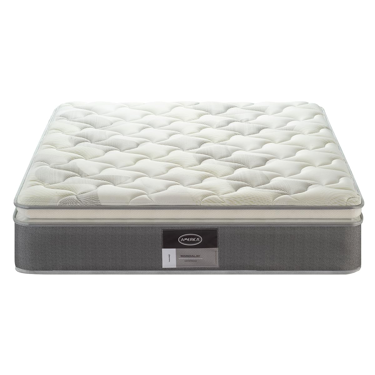 Colchón Individual America Mandalay, Resortes Infiniti, Colchoneta Pillow Top, Confort Medio