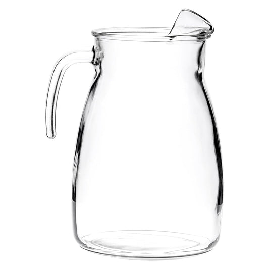 Borgonovo Artic - Jarra De Vidrio Gran Capacidad 2.8 Lt Jarra con Agarradera Para Agua Caliente, Fría, Jugo, Leche, Vidrio Resistente al Calor