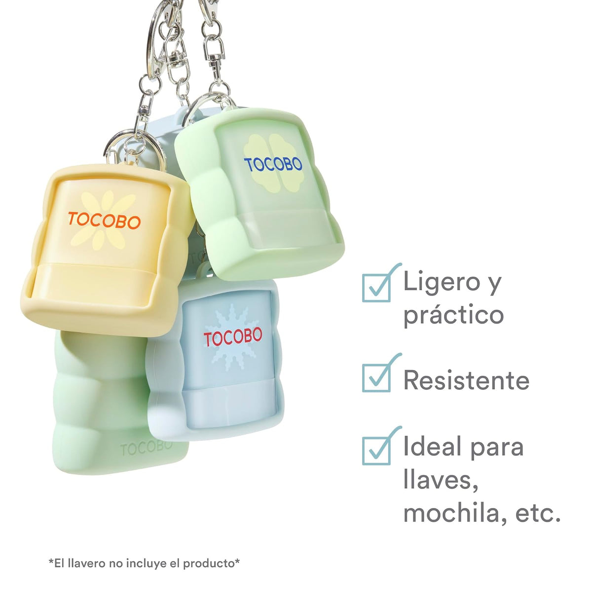 TOCOBO Key Ring Azul, Llavero Decorativo Compacto para Bolsa, Mochila o Llaves, Accesorio K-Beauty Coleccionable, No Incluye Solar