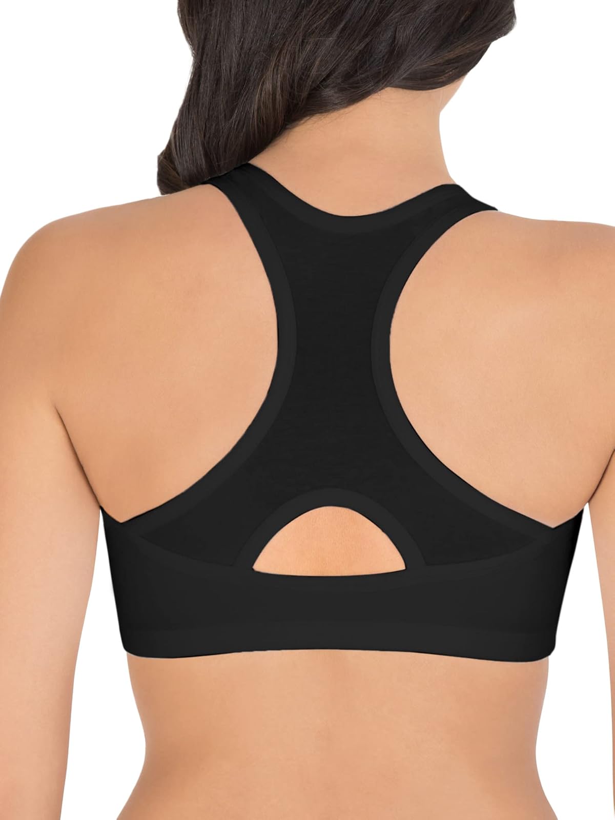 Fruit of the Loom Sujetador Deportivo con Espalda Cruzada con Cierre Frontal, Paquete de 2 Sujetador Deportivo para Mujer