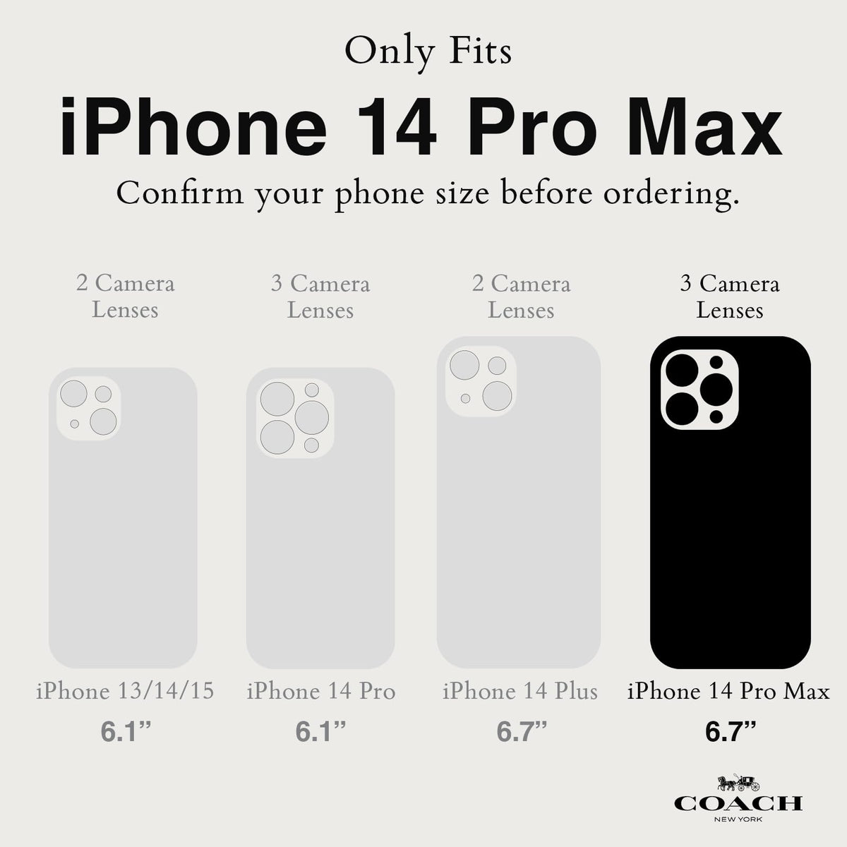 Coach - Funda para iPhone 14 Pro MAX, Compatible con MagSafe - Signature Ombre Deep Forest