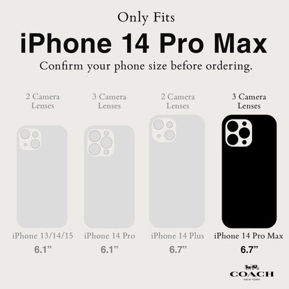 Coach - Funda para iPhone 14 Pro MAX, Compatible con MagSafe - Signature Ombre Deep Forest
