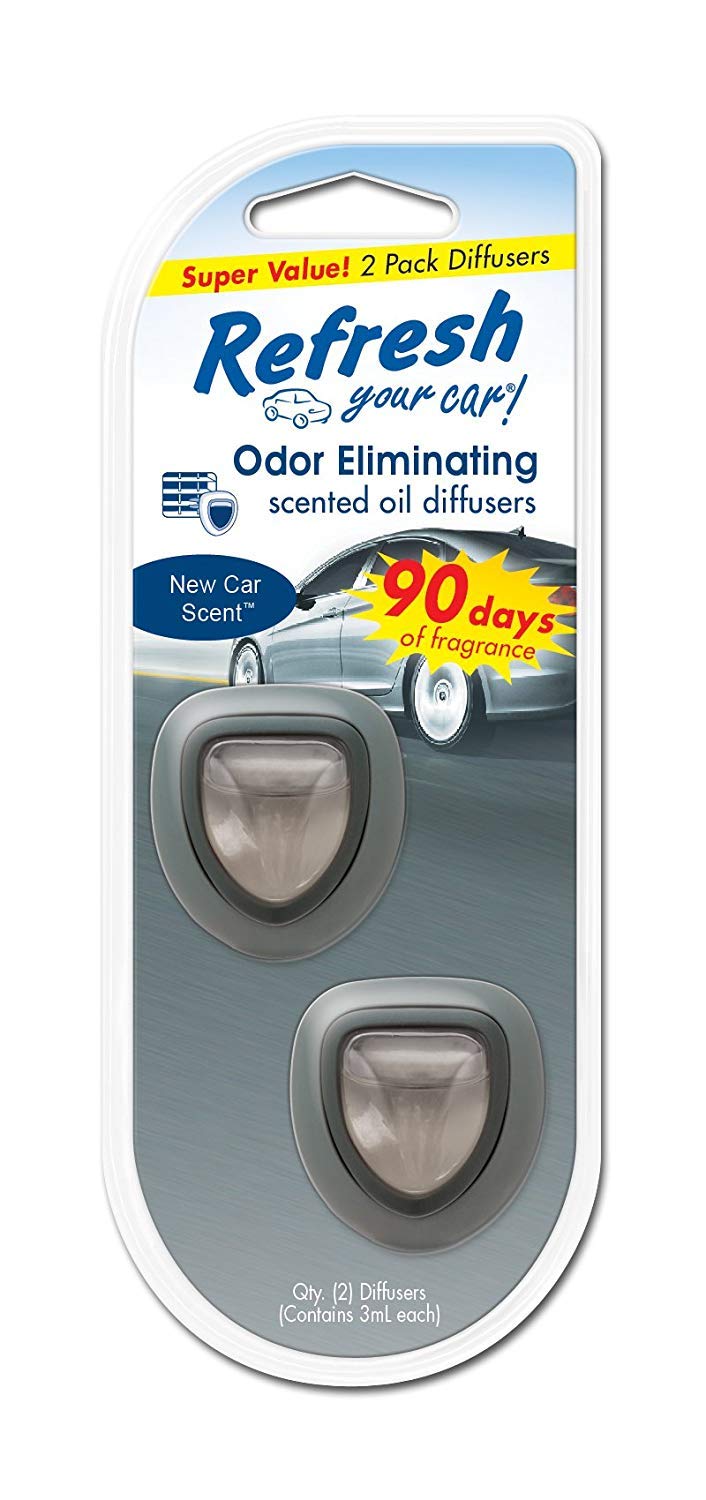 Refresh Your Car - Difusor de Aceite para Auto - Paquete con 2 Aromatizantes - Accesorio para Rejilla de Ventilación - Aroma a Automóvil nuevo