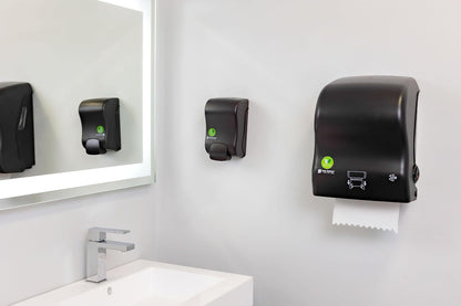 San Jamar Ecologic Simplicity Dispensador Manual de Toallas de Papel de plástico Reciclado, dispensador de Toallas de Corte automático, dispensador montado en la Pared con Cero residuos para el hogar