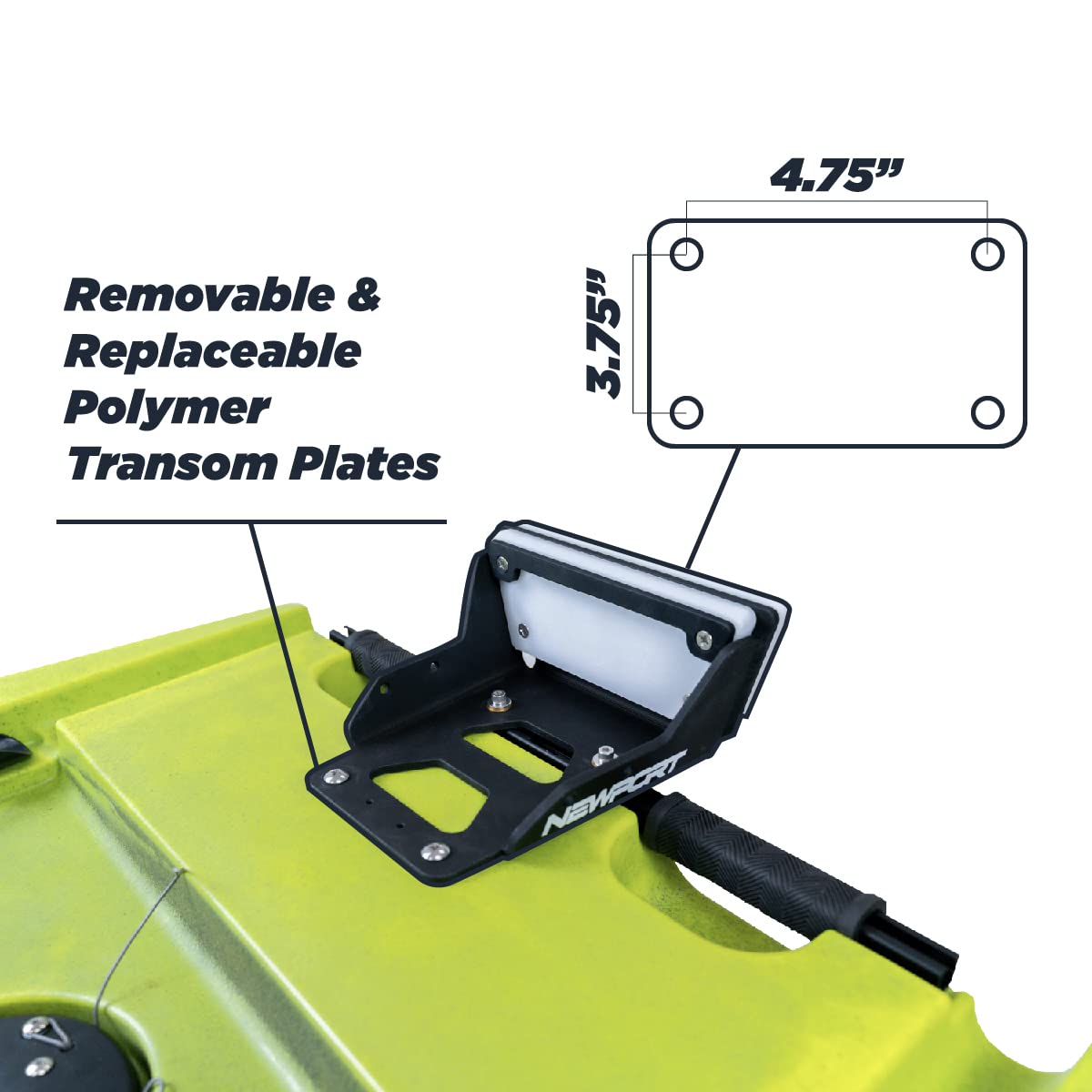 Newport Vessels 20A1000065 Soporte de Motor para Kayak, Para Agua Dulce y Salada, Gris
