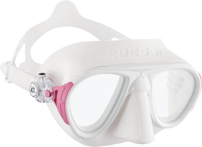 Cressi - Máscara de Buceo para Adultos, Tope de Niebla, bajo Volumen, Vista Amplia, Calibre: Fabricada en Italia - Blanco - Rosa