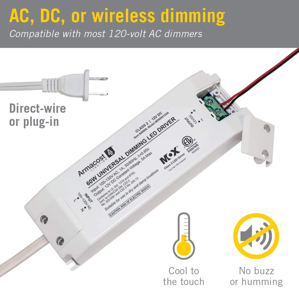 Armacost Lighting TRIAC 840600 - driver universal regulable de 12 V CC LED