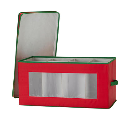 Household Essentials 554RED Figurine Holiday Vision Storage Box Chest, 8-Piece