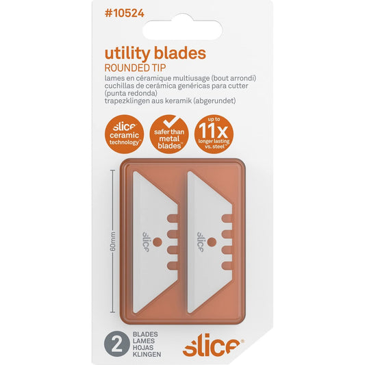 Slice 10524 Utility Blade, Never Rusts, Lasts 11x Longer Than Steel, Finger-Friendly Edge, Safer Choice