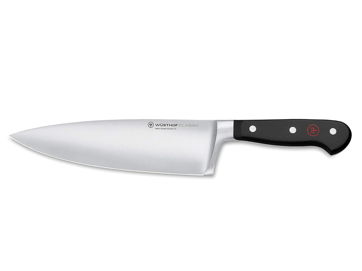 WÜSTHOF Classic - Cuchillo de Chef 8" (20 cm), Cuchillo Profesional de Cocina, Acero Alemán Forjado, Ideal para Carne, Verduras y Uso Diario