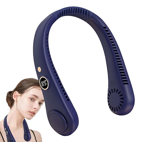 Ainichi Ventilador portátil | Ventilador portátil Manos Libres - Sin Hojas, Recargable, diseño de Auriculares, Ventiladores de refrigeración alimentados por USB para Mujeres y Hombres, 5 velocidades