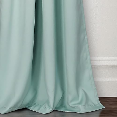 Lush Decor - Cortinas Opacas con Ojales, Pares, 52 Pulgadas de Ancho x 120 Pulgadas de Largo, Azul, diseño Clásico y Moderno, Cortinas Extralargas para Sala de Estar